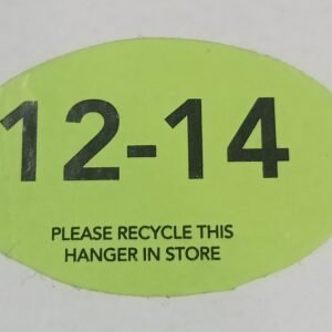 Hanger Sticker 37x24 MM QTY: 8826 Pcs