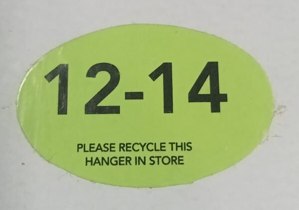 Hanger Sticker 37x24 MM QTY: 8826 Pcs
