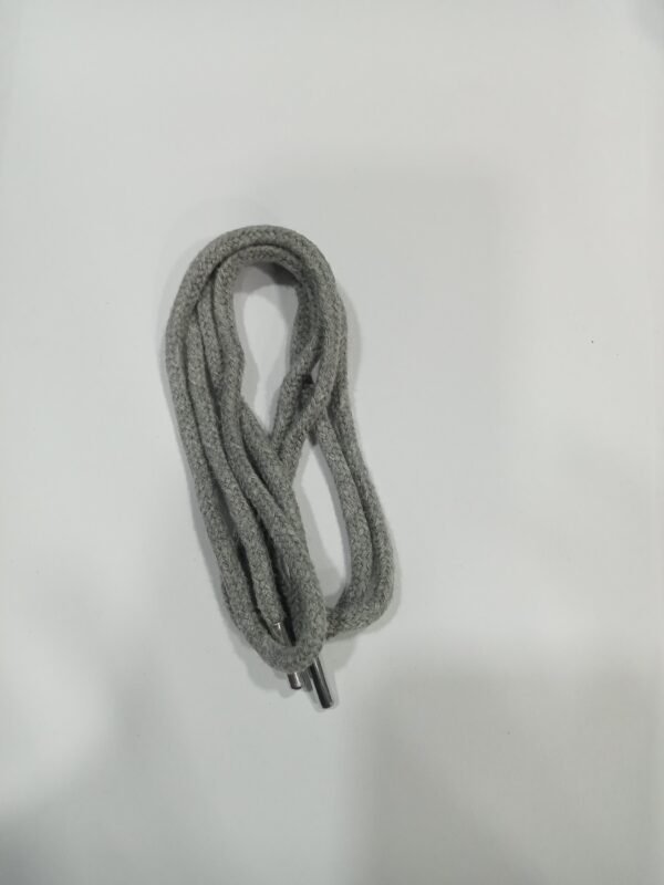 Ready Gray Marl Draw Cord With Silver Tipping