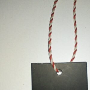 Hang tag string White & Red Twisted in yard