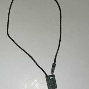 Hang tag string 20 CM black twisted dori with plastic square end lock