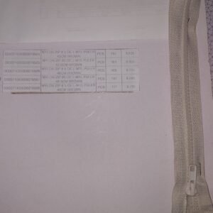 Plastic / Visilon Zip - Open End - Off White Color