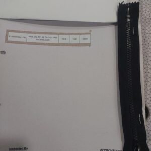 Plastic / Visilon Zip Close End - Black